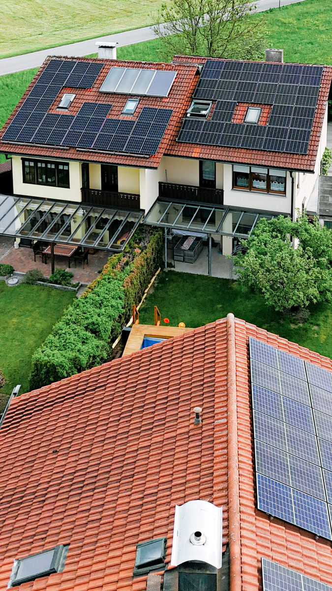 Solaranlage auf einem privaten Haus in Rosenheim